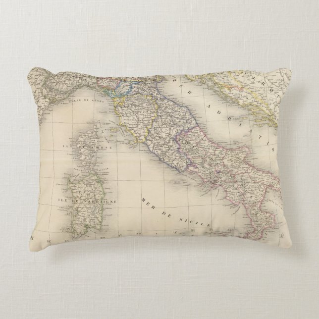 Italy Map Decorative Cushion (Front)