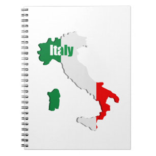 Italy map notebook