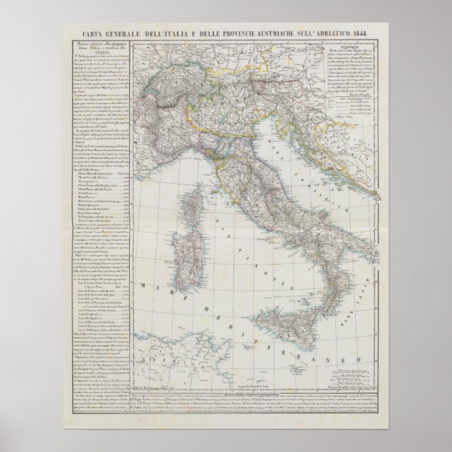 Italy map poster (Front)