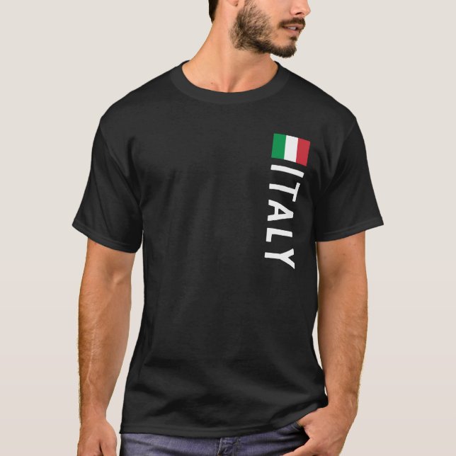 Italy Men's Basic Dark T-Shirt (Front)