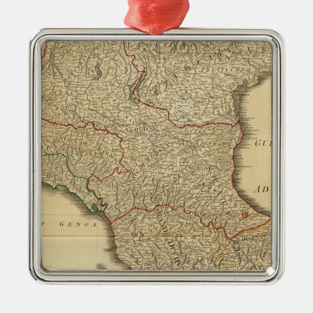 Italy middle, upper metal tree decoration (Front)
