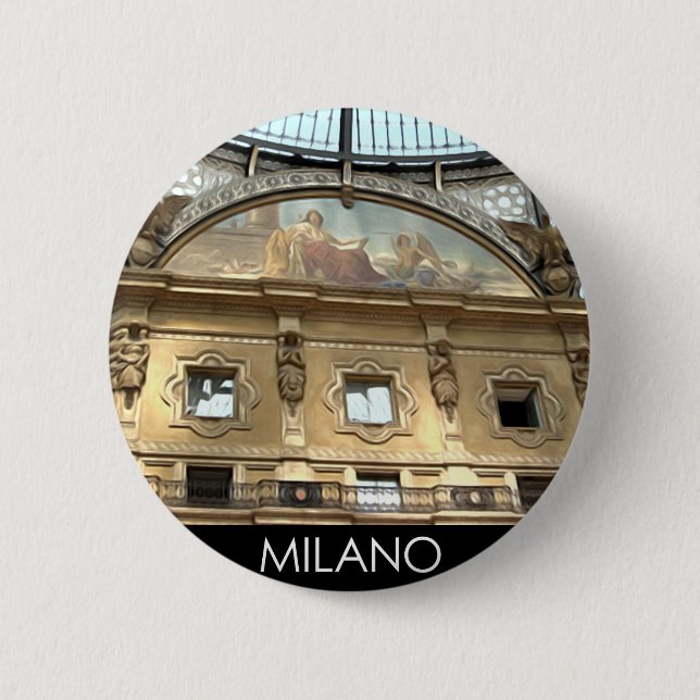 ITALY MILAN 6 CM ROUND BADGE (Front)