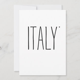 Italy - minimalistic typography card