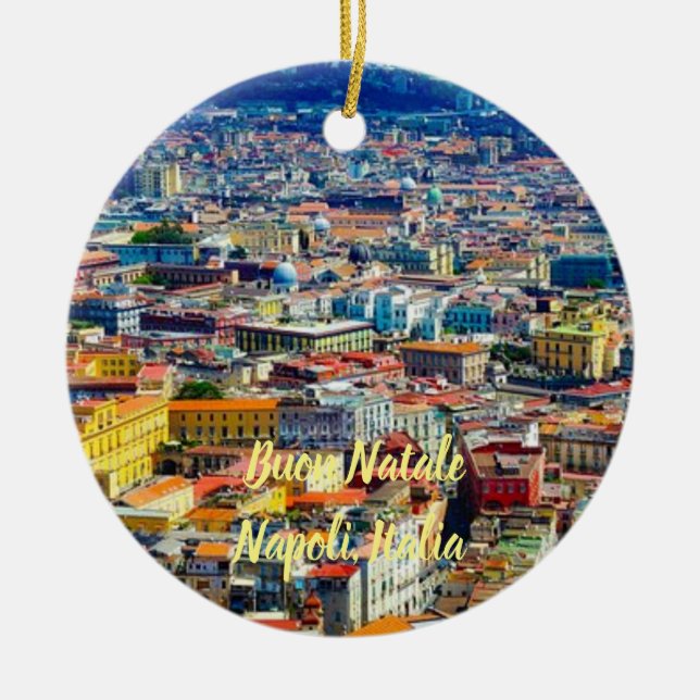 Italy: Naples Scenic Christmas Ornament (Front)