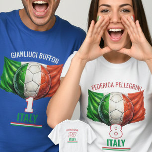 Italy National Football Flag Heritage Soccer Ball T-Shirt