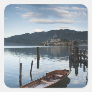 Italy, Novara Province, Orta San Giulio. Isola Square Sticker