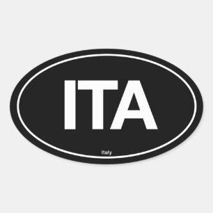 Italy Oval Sticker
