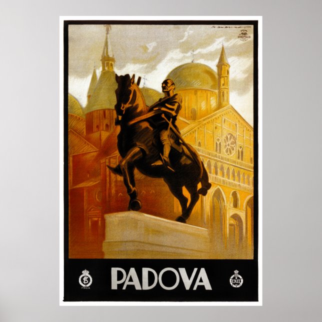 Italy Padova Vintage Travel Poster Restored (Front)