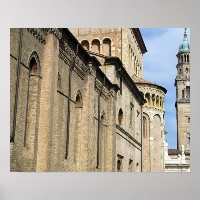 Italy, Parma, Tower of San Giovanni Church Poster (Front)