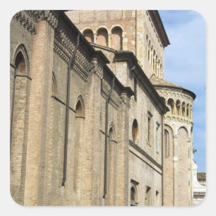 Italy, Parma, Tower of San Giovanni Church Square Sticker
