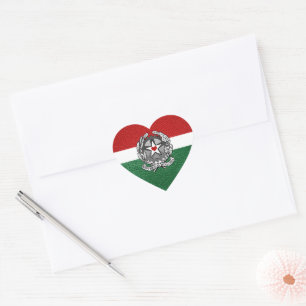 Italy Passport Heart Sticker