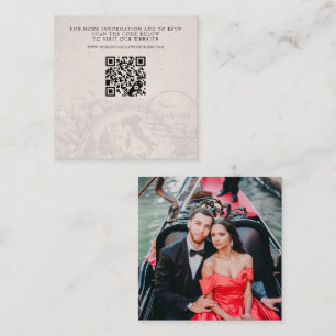 Italy Passport Wedding QR Enclosure Card