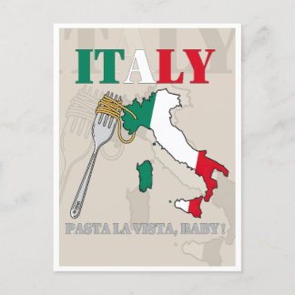ITALY PASTA LA VISTA, BABY! INVITATION POSTCARD
