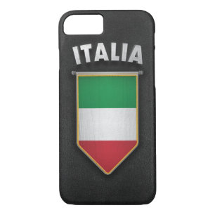 Italy Pennant with high quality leather look iPhone 8/7 Case