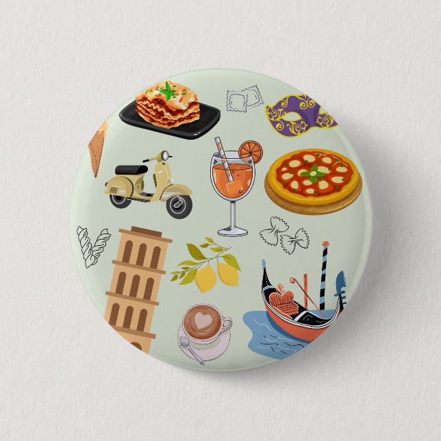 Italy Perfect Vacation 6 Cm Round Badge (Front)