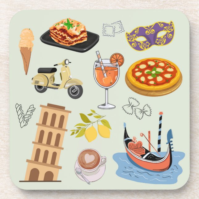 Italy Perfect Vacation Coaster (Front)