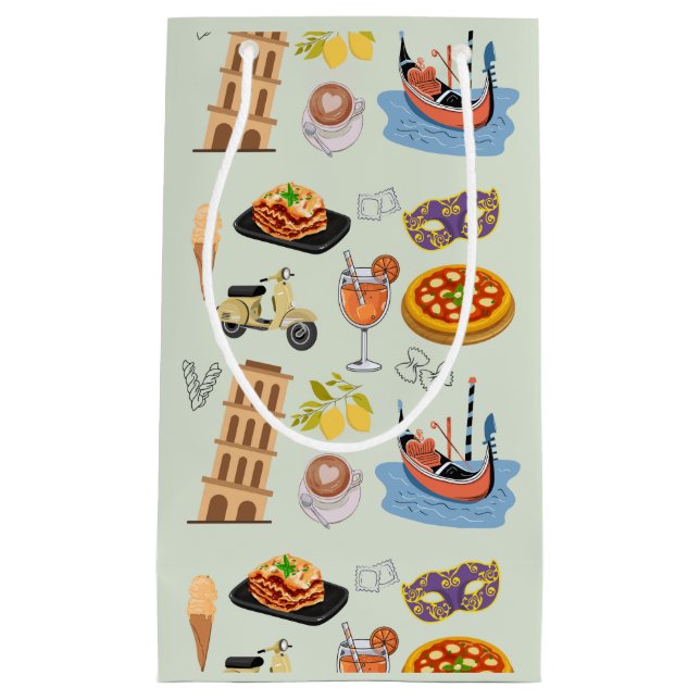 Italy Perfect Vacation Small Gift Bag (Front)