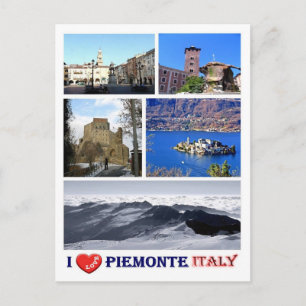 Italy - Piedmont - I Love - Postcard