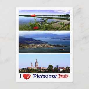 Italy - Piedmont - I Love - Postcard