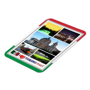 Italy - Piedmont - Torino - I Love - Magnet