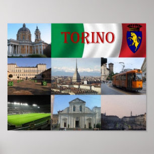 Italy - Piedmont - Torino - Mosaic - Poster