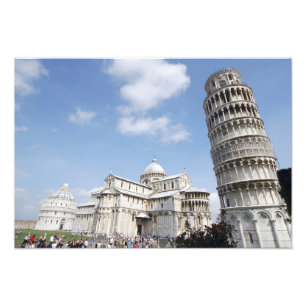 Italy, Pisa. Cathedral, baptistry and Leaning Photo Print