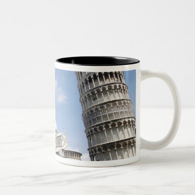 Italy, Pisa. Cathedral, baptistry and Leaning Two-Tone Coffee Mug (Right)