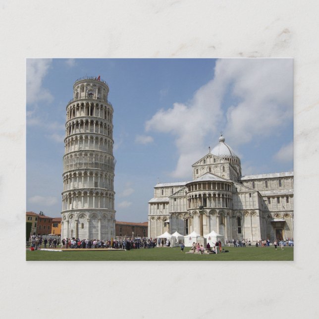 Italy, Pisa. Leaning Tower of Pisa and Postcard (Front)