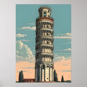 Italy Pisa Travel Landmark Wall Art
