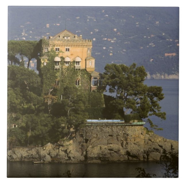 Italy, Portofino. Scenic life on the Ceramic Tile (Front)