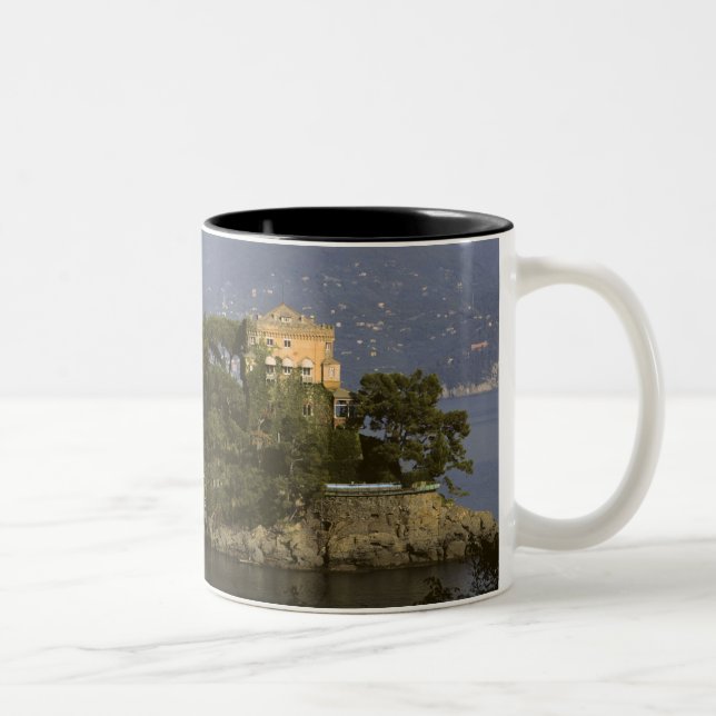 Italy, Portofino. Scenic life on the Two-Tone Coffee Mug (Right)