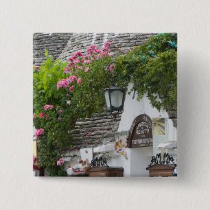 Italy, Puglia, Alberobello, Terra dei Trulli, 15 Cm Square Badge