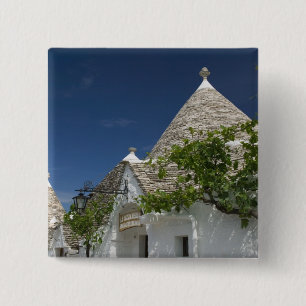 Italy, Puglia, Alberobello, Terra dei Trulli, 2 15 Cm Square Badge