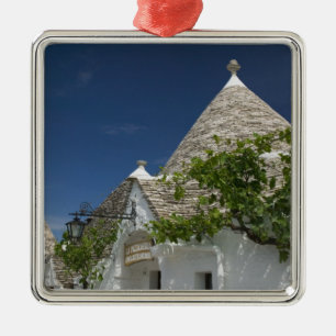 Italy, Puglia, Alberobello, Terra dei Trulli, 2 Metal Ornament