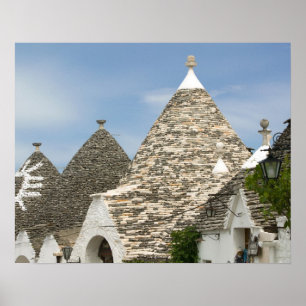 Italy, Puglia, Alberobello, Terra dei Trulli, Poster