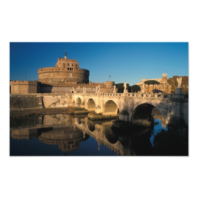 Italy, Rome, Castel Sant'Angelo and river Photo Print (Front)