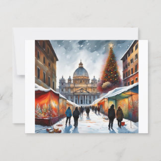 Italy, Rome - Christmas Card, Winter 004 Postcard