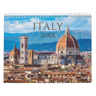 Italy Rome Florence Venice Tuscany Wall Calendar