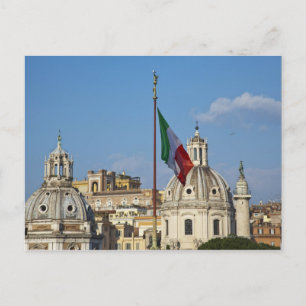 Italy, Rome. Italian flag Postcard
