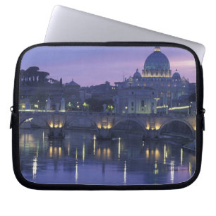 Italy, Rome St. Peter's and Ponte Sant Angelo, Laptop Sleeve