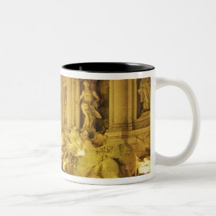 Italy, Rome. Trevi Fountain at night. Two-Tone Coffee Mug