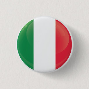 Italy  Round Icon Flag  3 Cm Round Badge