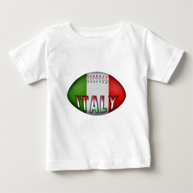 Italy Rugby Ball Baby T-Shirt (Front)