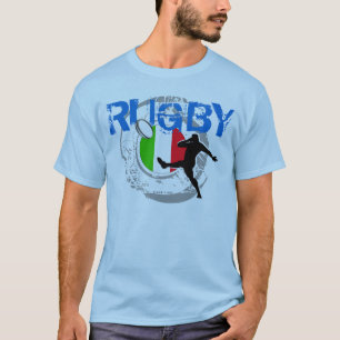 Italy Rugby Fans T-Shirt Kick