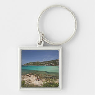 Italy, Sardinia, Baja Sardinia. Resort beach. Key Ring