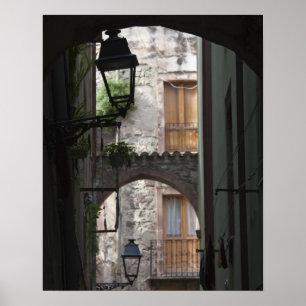 Italy, Sardinia, Bosa. Street detail. Poster