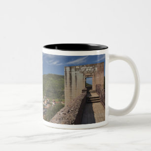 Italy, Sardinia, Bosa. Town view from Castello Two-Tone Coffee Mug