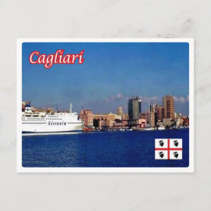 Italy - Sardinia - Cagliari - Harbour - Postcard