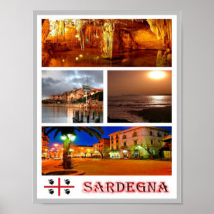 Italy - Sardinia - Mosaic - Poster