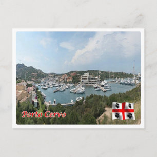 Italy - Sardinia - Porto Cervo - Harbour - Postcard